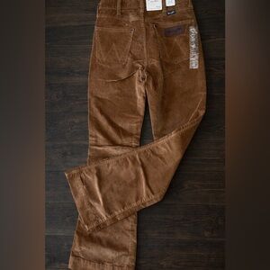 WRANGLER Women's Retro Bailey High Rise Corduroy! Trouser Jeans Rust!, Sz 26/32